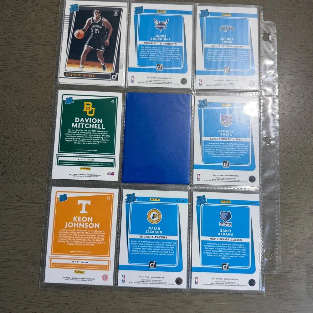 9 Card 2021-22 Panini Donruss Rated Rookie Lot Jalen Green Jalen Suggs Mitchell